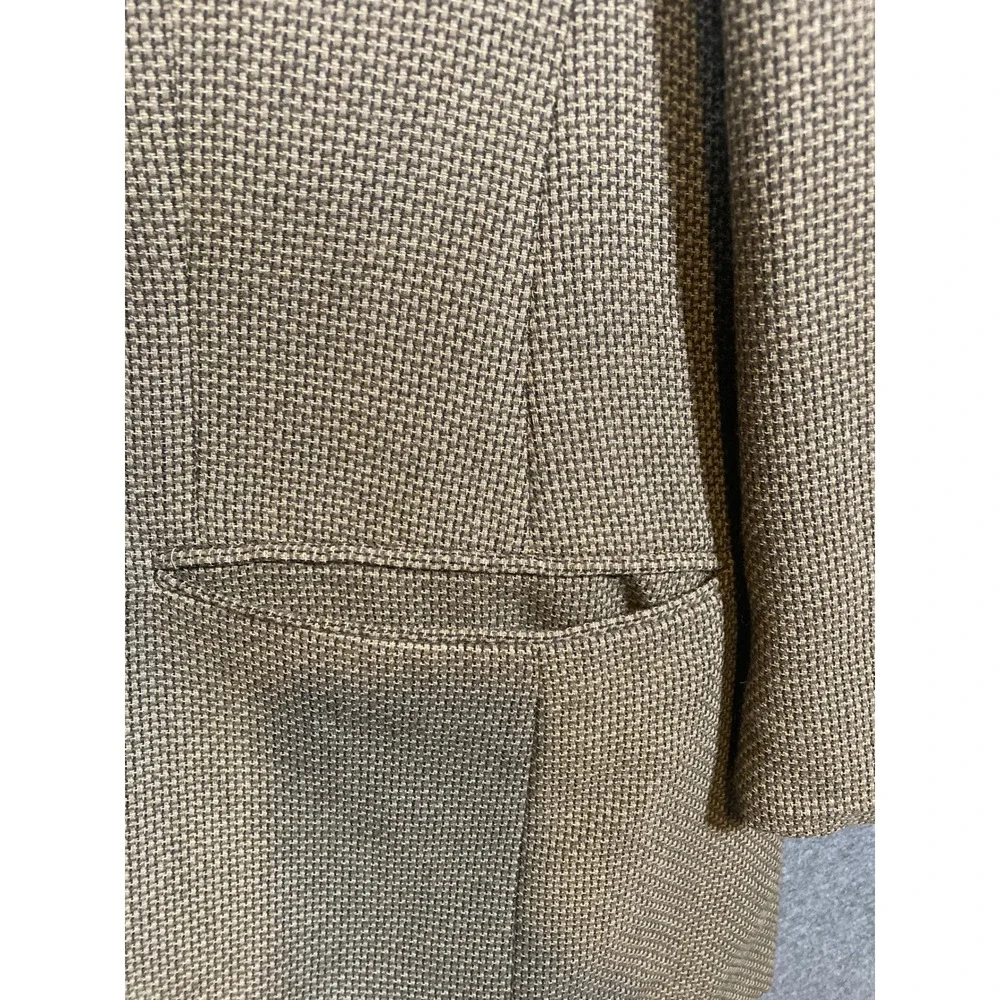 Mani Giorgio Armani Brown Wool Micro Check Blazer Sport Coat 44R Italy